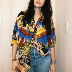 Unisex Mexico Silk button up.